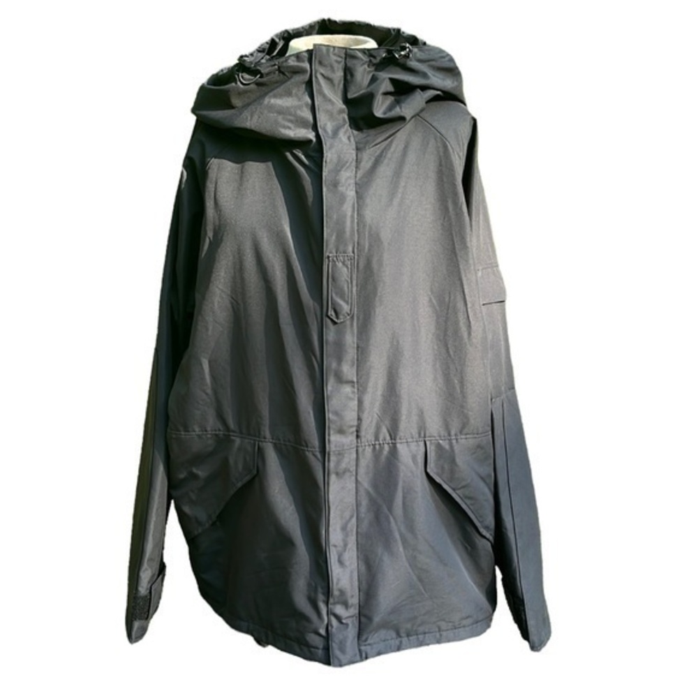 Zara Man technical jacket full zip with hood black Mens size large